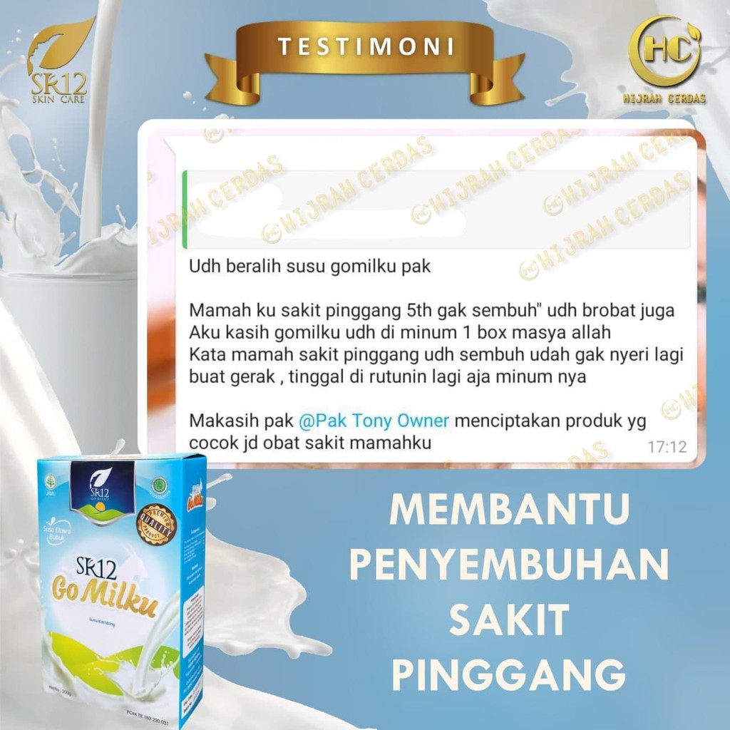 GO MILKU SR12 200 GR / GOMILKU SR12 / SUSU KAMBING ETAWA SR12