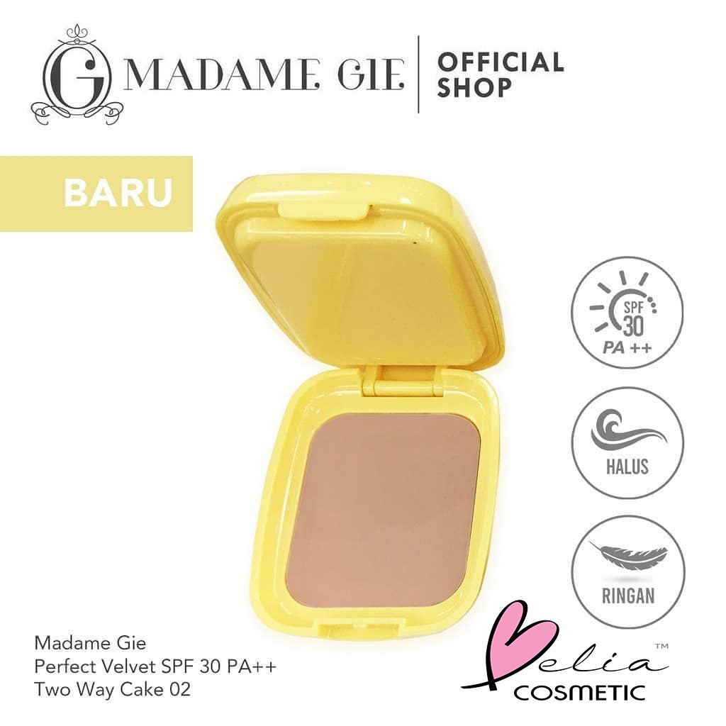 ❤ BELIA ❤ Madame Gie Perfect Velvet SPF30, PA++ Two Way Cake | Bedak Padat BPOM Madamegie