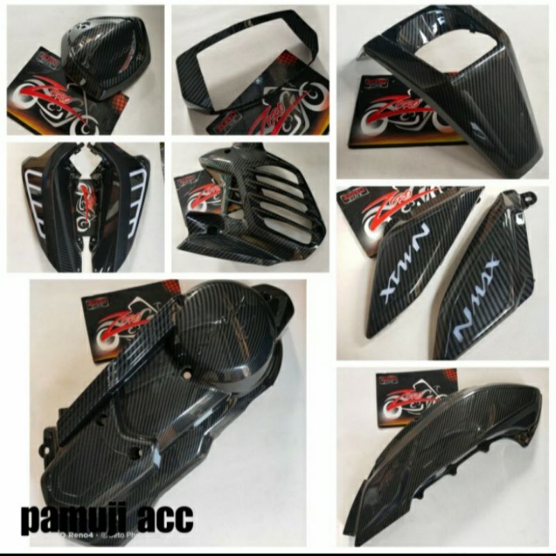 Paket cover body New Nmax 2020 2021 10 item carbon kilap zoro