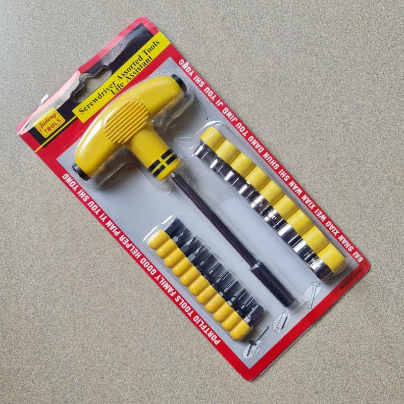 Obeng T kunci shock 21in1