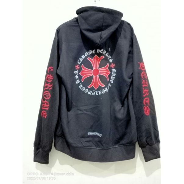 Hoodie ZIPPER Jaemin NCT CROME HEARTH RED FLORAL FULL SABLON