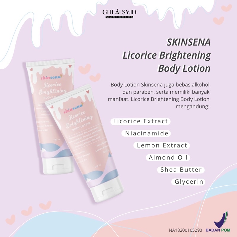 GHEALSYKOSME - SKINSENA LICORICE BRIGHTENING LOTION