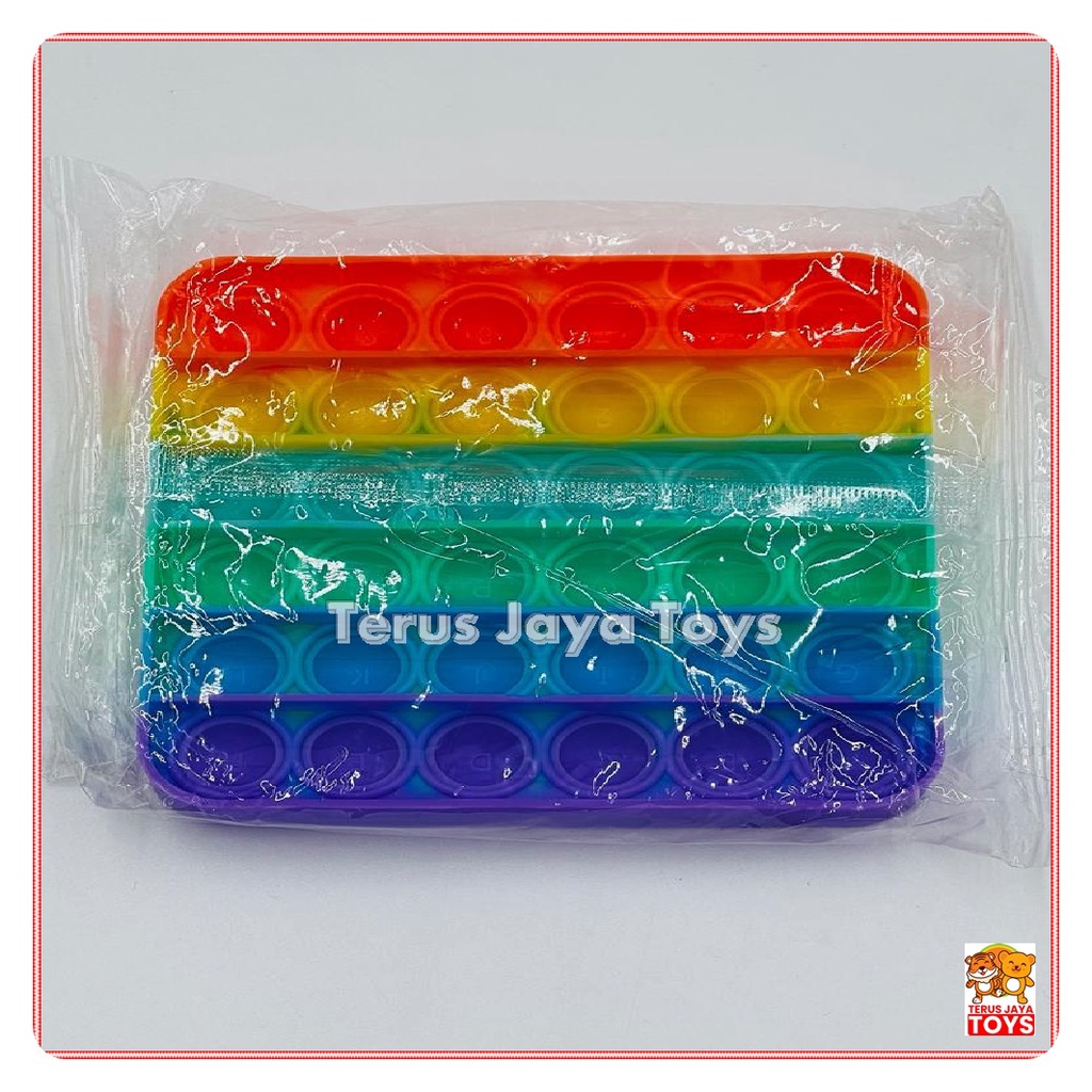 POP IT FIDGET PUSH SENSORY TOYS BUBBLE STRESS RELIEVE POP IT BUBBLE POP ITS RAINBOW/POP IT BUBBLE-POP IT KOTAK ABCD