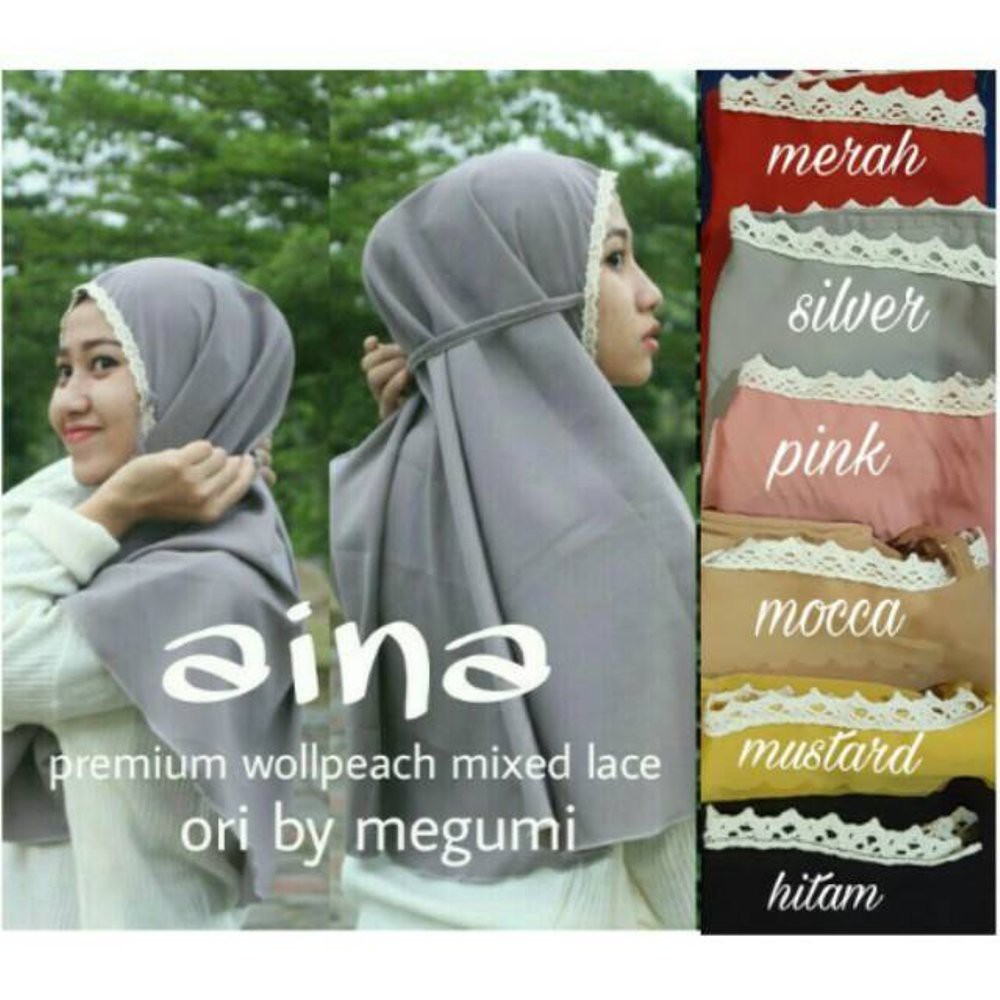 Hijab Bergo Instant Aina Renda
