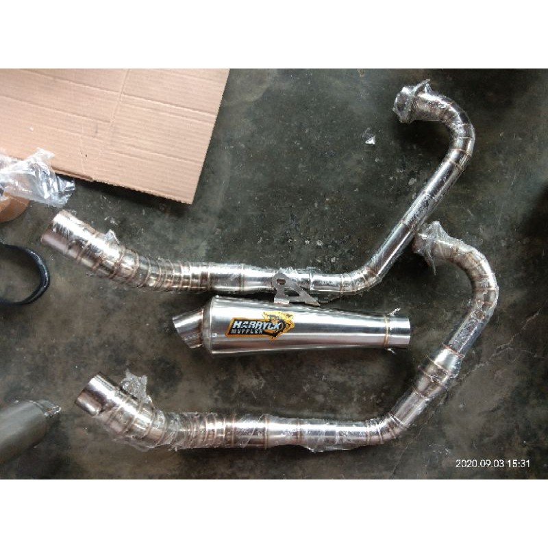 knalpot klx d tracker kolong harryckmuffler original