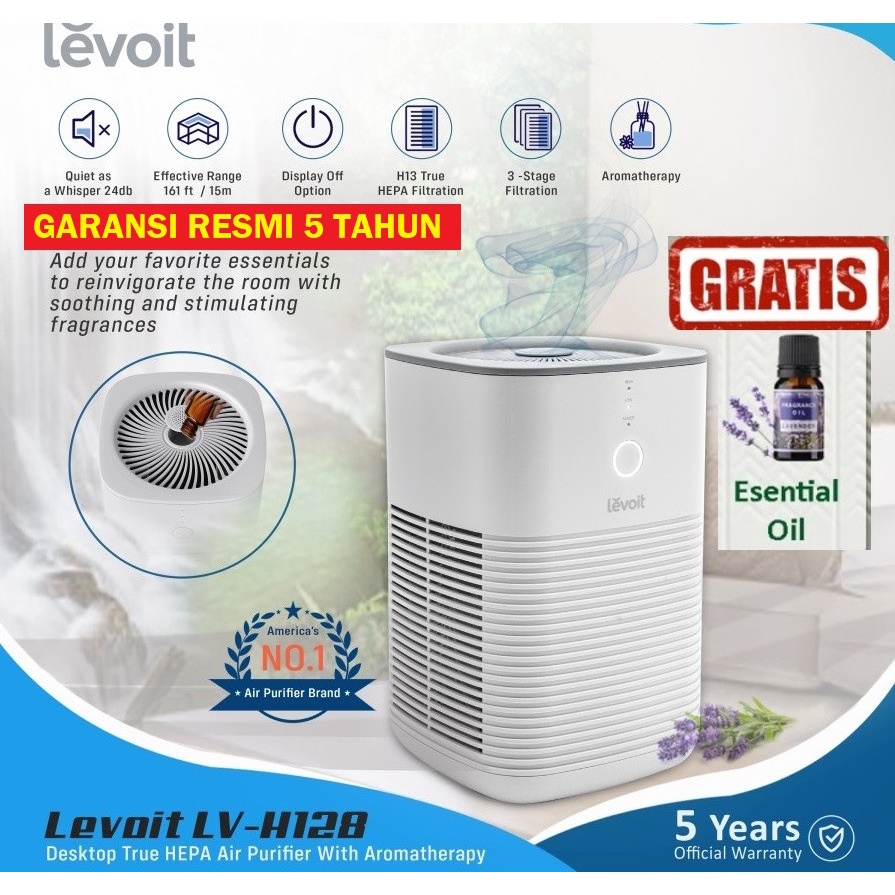 ORIGINAL] Levoit Air Purifier Desk Levoit LV H128 HEPA 13