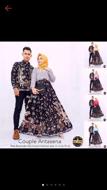 Bg - Batik Couple Brokat Antasena Gamis Batik Couple Notoarto Batik Ipnu-ippnu