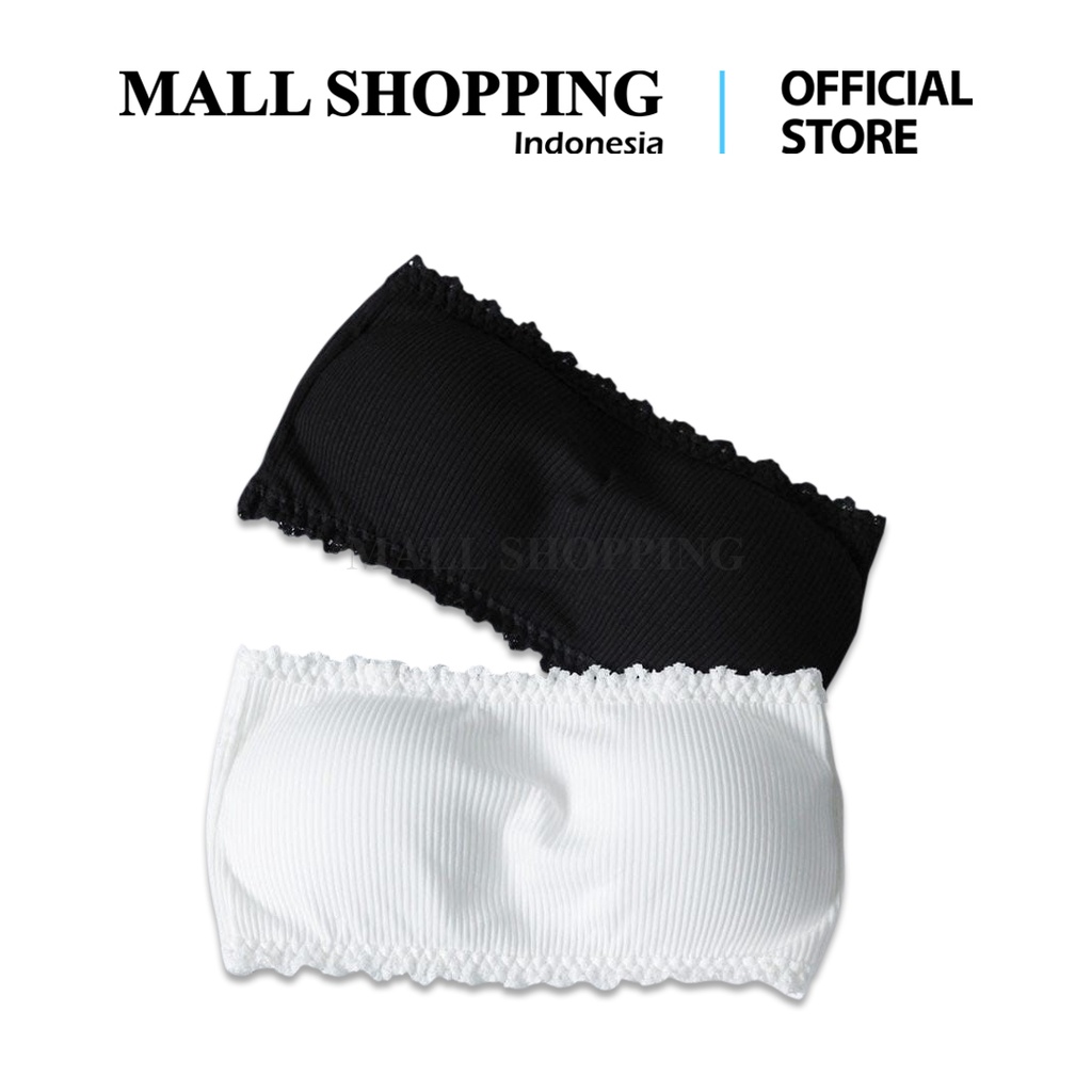 (COD) Crop Top BH Kemben Bandeau Sexy Model Tanpa Tali Plus Busa MALLSHOPPING