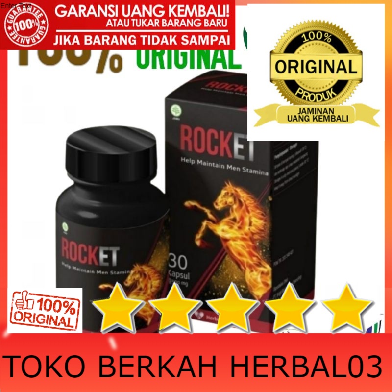 100% ASLI ROCKET - OBAT KUAT STAMINA PRIA SUPLEMEN HERBAL AMAN BPOM