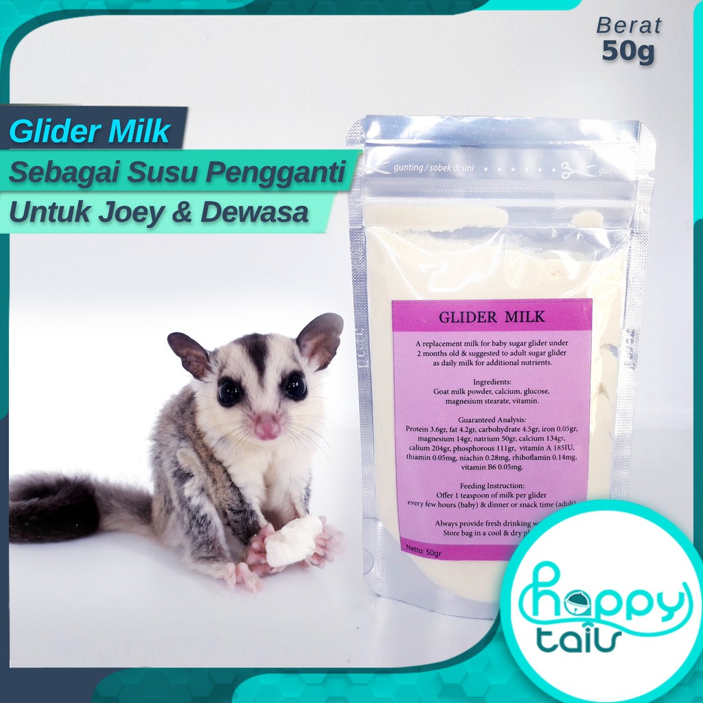 Glider Milk 50 Gram / Susu Nutrisi Non Laktosa Sugar Glider Hewan  Peliharaan - Pet Milk Nutrition