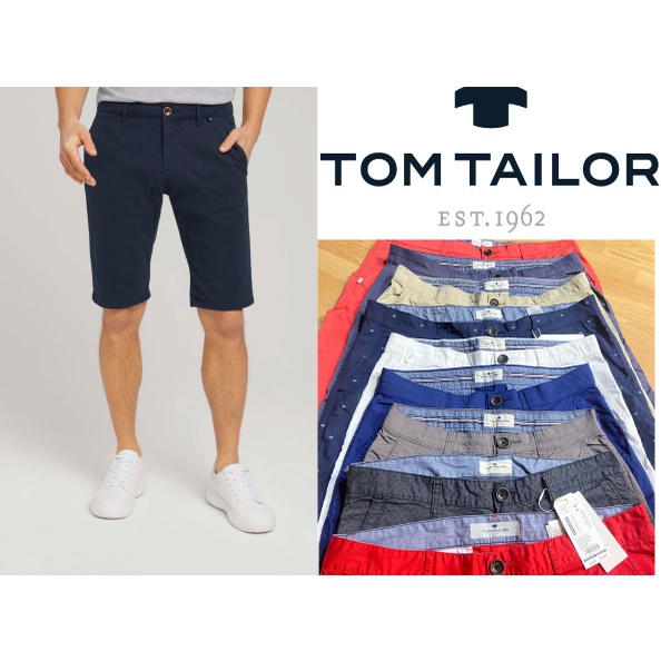 TOM TAILOR Celana Pendek Pria Chino Shorts Original Casual Men