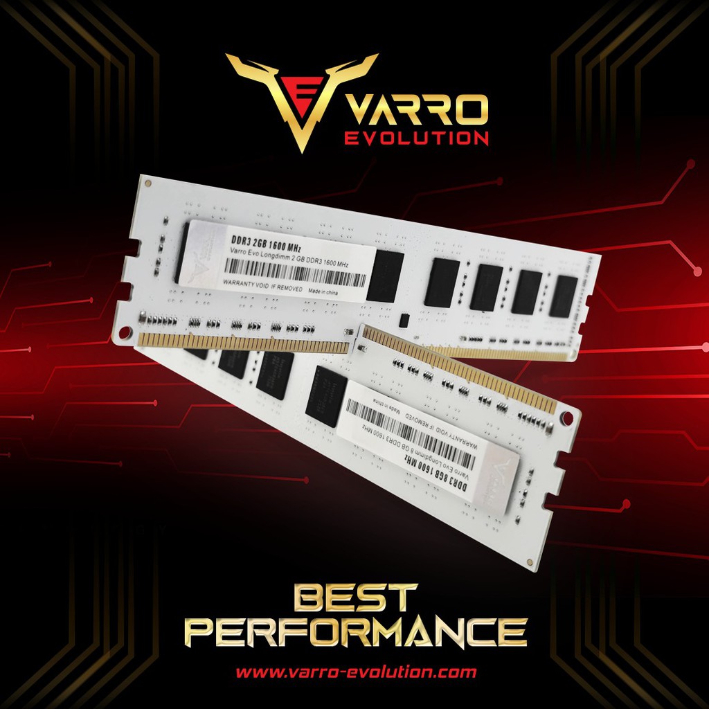 RAM MEMORY VARRO EVOLUTION DDR3 2GB PC 1600Mhz LONGDIMM