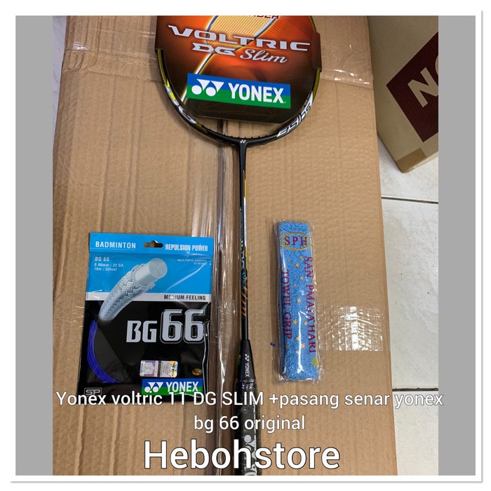 Jual Raket Badminton YONEZ VOLTRIC 11 DG SLIM +pasang senar YONEX BG 66 ORI Limited
