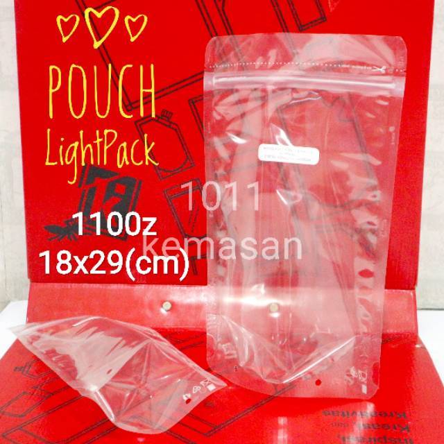 standing pouch transparan 18x29 (cm) ziplock
