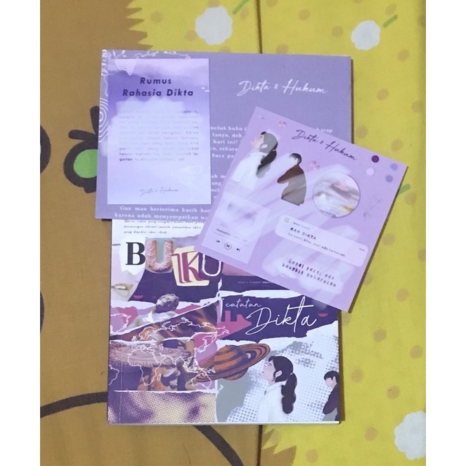 [BOOKED] BONUS NOVEL DIKTA DAN HUKUM (Buku Catatan, Surat, Rumus Rahasia, Stiker) Dhia’an Farah (@ke