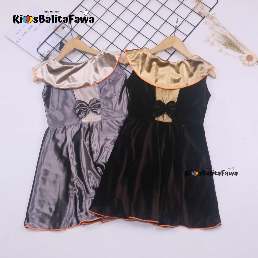 [BLUDRU] Dress Cantika Bayi - 3 Tahun / Dress Anak Perempuan Gaun Baju Pesta Kensi Polos Grosir Cewe