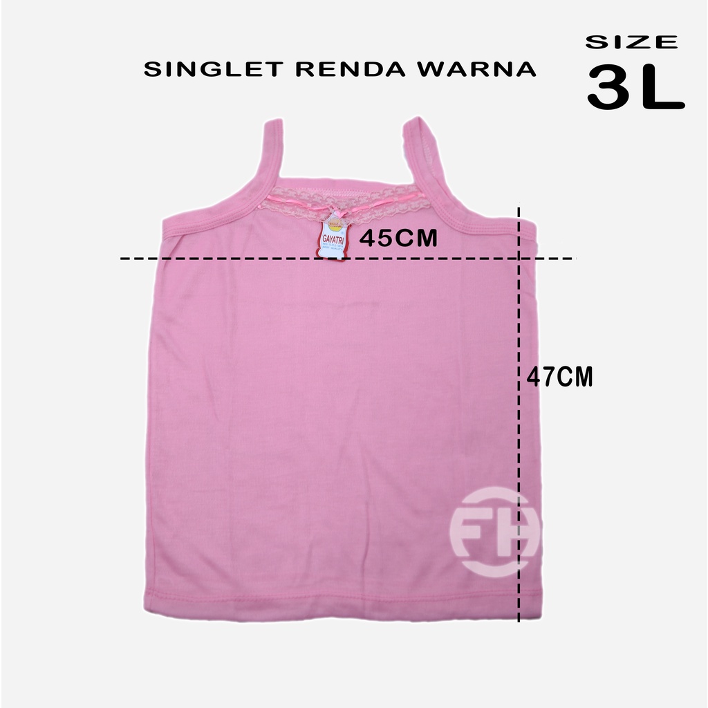 Singlet renda uk XL kaos dalam anak cewek