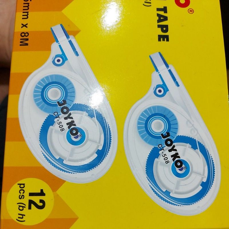 

corection tape pita penghapus 5mm ,8m joyko ct 508( minimal order 30.000 campur)