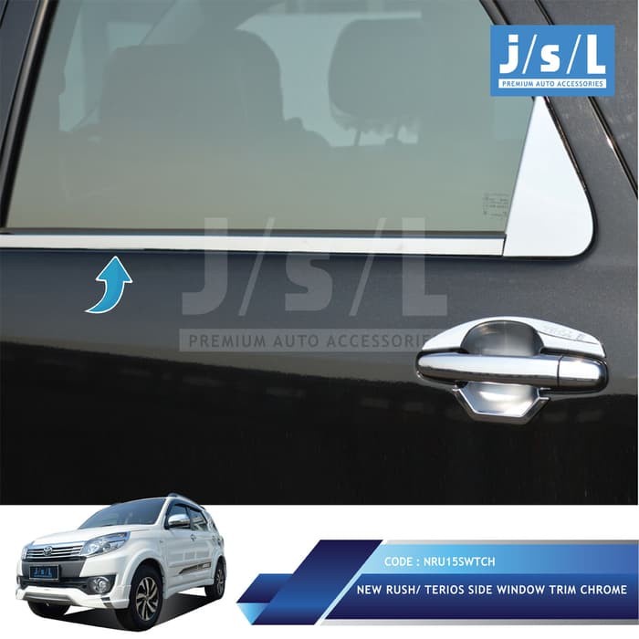 List Kaca Jendela Samping Side Window Trim Toyota Rush Terios Cover Chrome