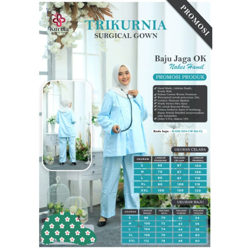 BAJU JAGA OK NAKES HAMIL  WATERPROOF KODE : BJOK-004-CW-BA-CL