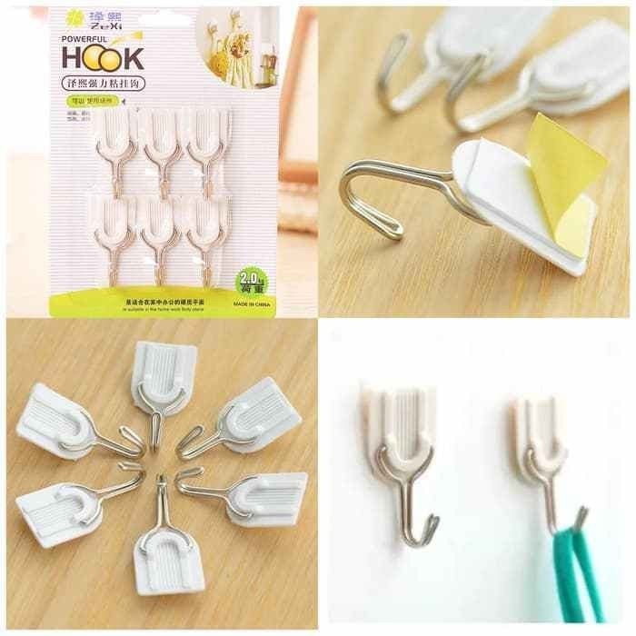 Gantungan Multifungsi Hook - Gantungan Dinding 6pcs