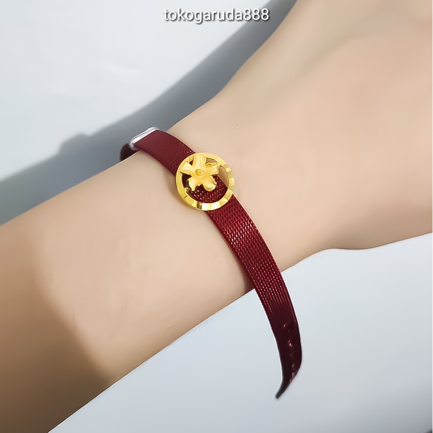 Banyak motif yaa Rantai tangan gelang tali charm warna anak dan dewasa emas asli kadar 70 700 16k ikat pinggang belt bunga jam