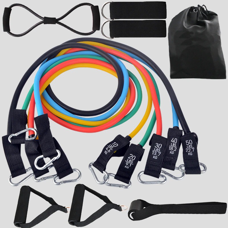 Set Tali Stretching Resistance Band Pilates Yoga Fitness 12 PCS/set 150LBS