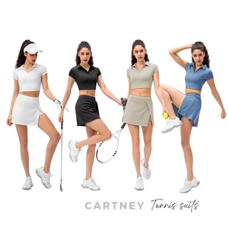MOUI.APPAREL CARTNEY TENNIS SUITS - PREMIUM TOP SLEEVE & TENNIS SKORT
