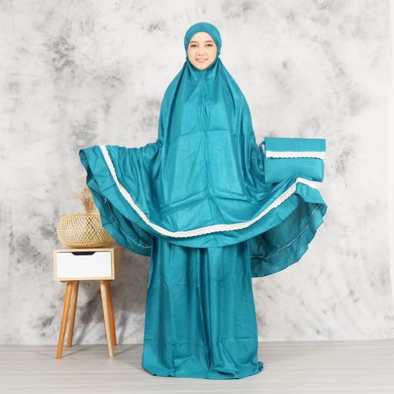 MUKENA POLOS RENDA REMPEL TEMURAH \COD\BYRDITMPT