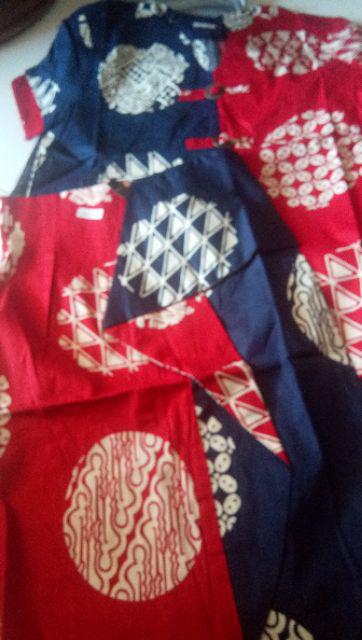 Setelan 208204 Kz# Setelan Batik Kantor Katun Stretchy