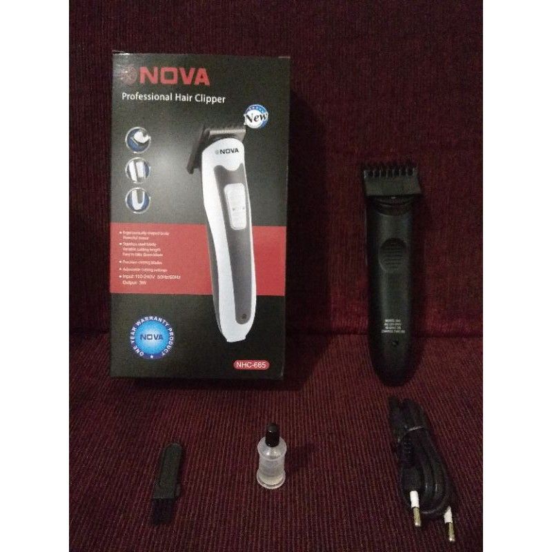 COD Cukuran Rambut/ jenggot/kumis Nova NHC -665 elektrik Hair Clipper