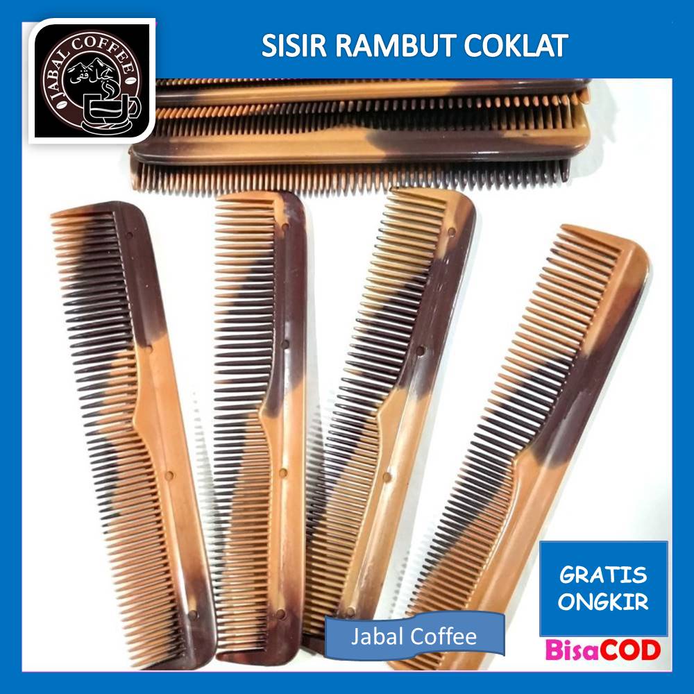 Sisir Rambut Dewasa Warna Coklat / Sisir Rambut Ganggang / Alat Rambut Lurus Dan Keriting