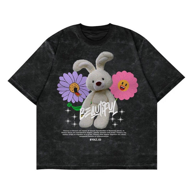 T Shirt Beautiful Rabbit Washing BYAZ Original