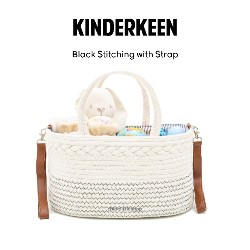 Kinderkeen Black Stitching with Strap