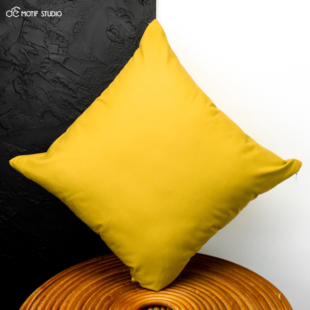 SARUNG BANTAL SOFA KURSI TAMU POLOS CYBER YELLOW KUNING KATUN OXFORD 45X45 45 X 45 PLAIN CUSHION COV