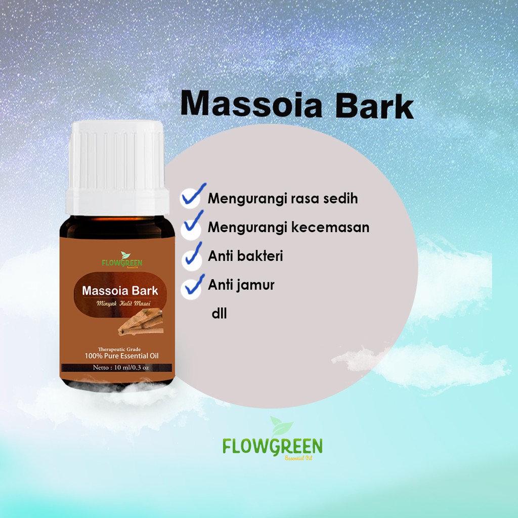 FLOWGREEN MASSOIA BARK 100% PURE ESSENTIAL OIL DIFFUSER HUMIDIFIER