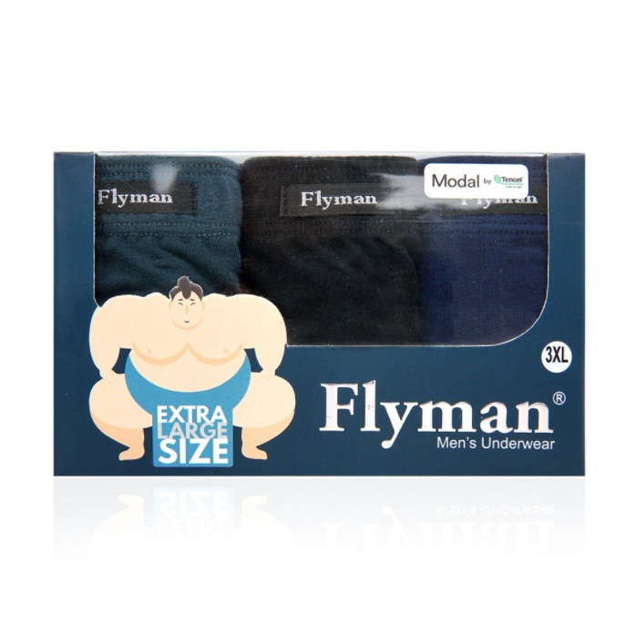 Flyman Celana Dalam Pria Big Size Besar Premium 3 PCS FM 3344