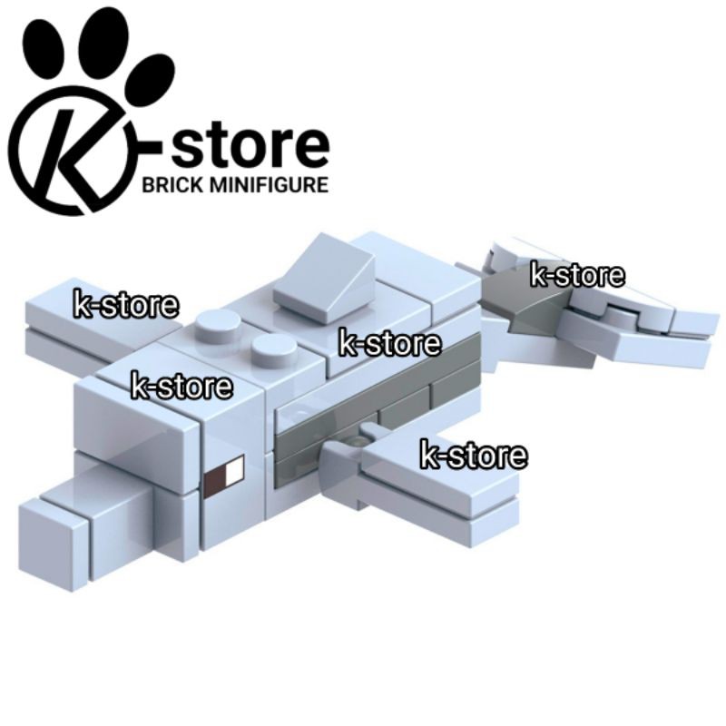 lego minecraft mine craft dolphin building block