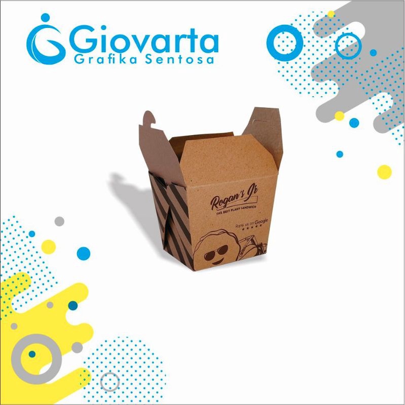 Rice Box Paper / Food Pail / Paper Craft Custom Desain