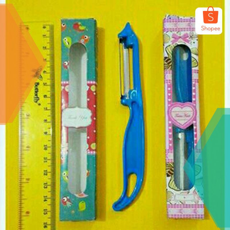 Terlaris Souvenir pernikahan 100 Pcs pengupas/ pisau buah kecil kemas box