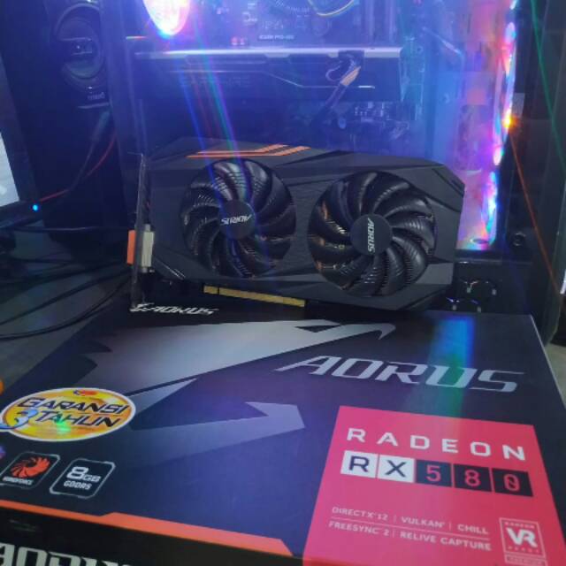 GIGABYTE Aorus RX580 8Gb Fullset Garansi