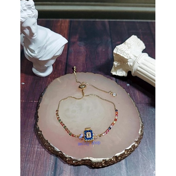 gelang serut permata rainbow adjustable variasi emas 24k hongkong 999 charm baby naga jilin pixiu ma