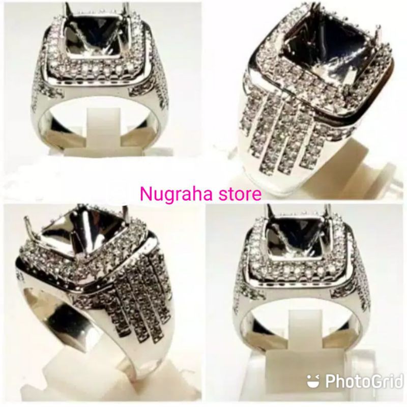 TERMURAH RING PERAK BANGKOK MICROSETTING MEWAH N ELEGANT