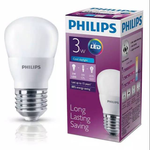 Lampu Philips LED 3 Watt Cool Daylight