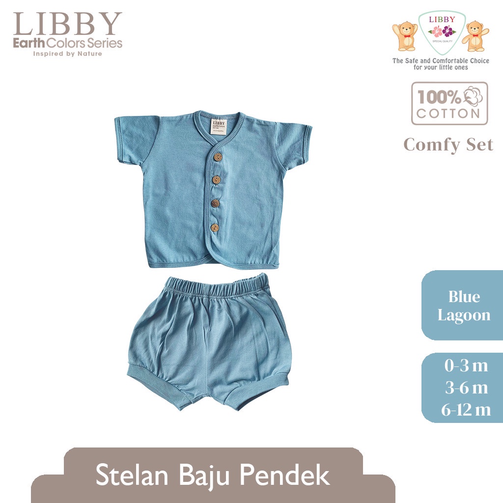 Libby Setelan Pendek Comfy Set - Libby Motif Terbaru Earth Colors Series