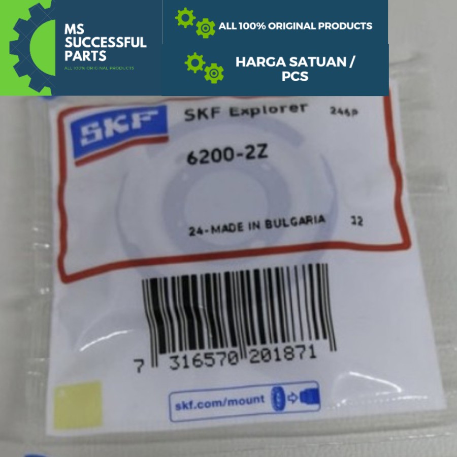 BEARING 6200 ZZ SKF ORIGINAL 6200ZZ