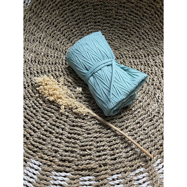 𝐃𝐎𝐎𝐍𝐊𝐀 Emira - HIJAB INSTANT TALI BERGO MARYAM PLISKET Padi Zig Zag Matt. Diamondcrepe-Mint