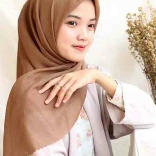 Hijab jilbab  segiempat cornskin premium lasercut Shopee 