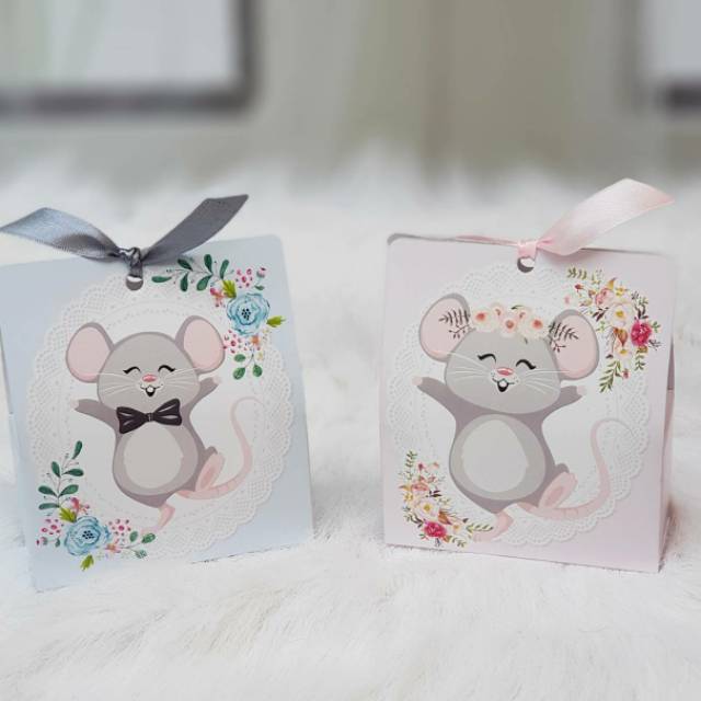 

Box Pipih Snack Goodie for Hampers Mouse Tikus Set 2