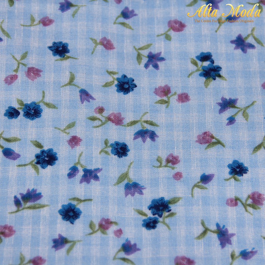 

Alta Moda Shantung Biru Motif Bunga Ungu (1M)